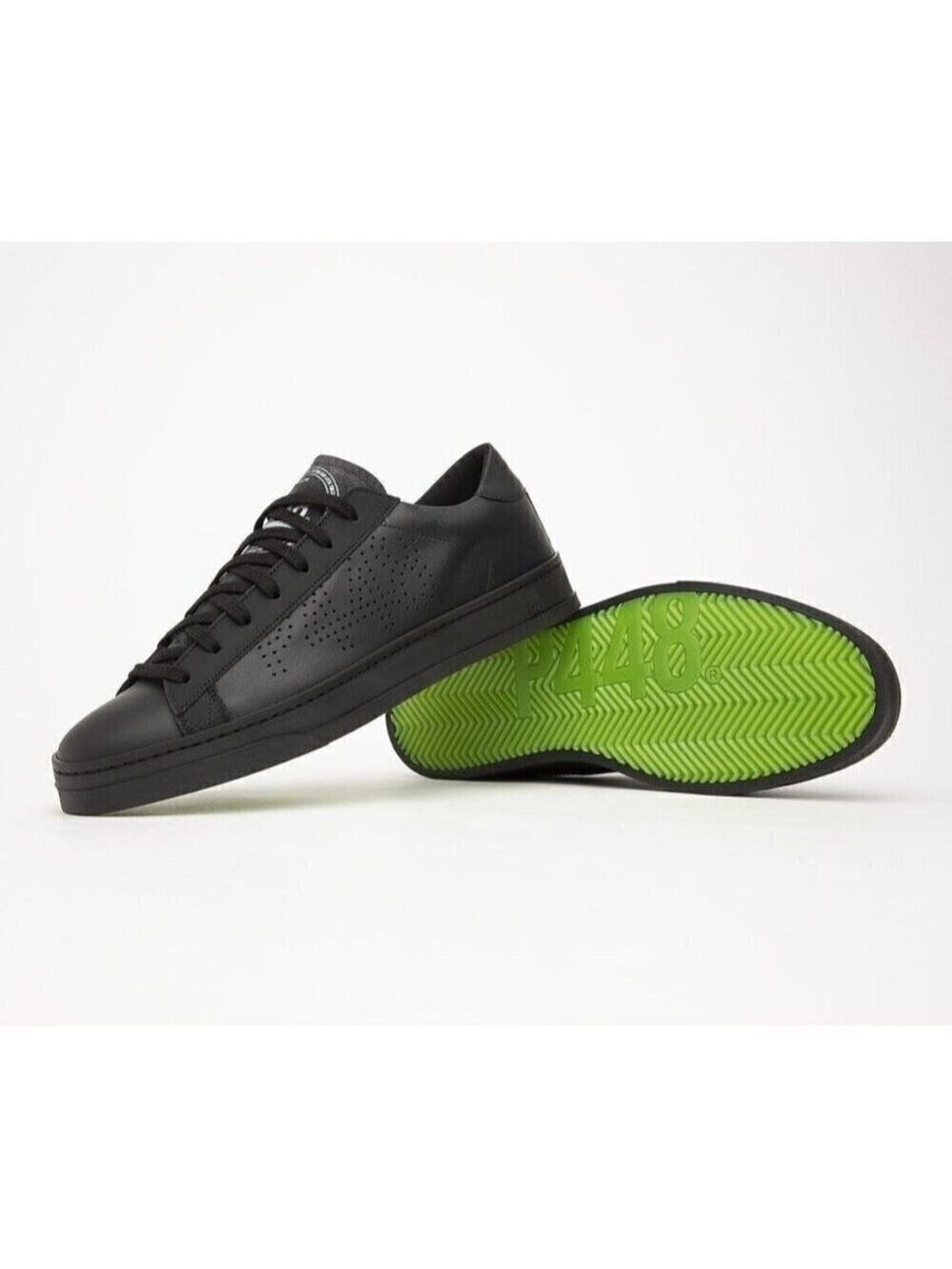P448 "jack" all black sneakers mens Missized* 41 & 42 leather